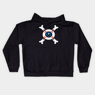 Eye-ball & Cross-bones by Brian Benson Kids Hoodie